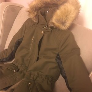 Zara fur trim jacket
